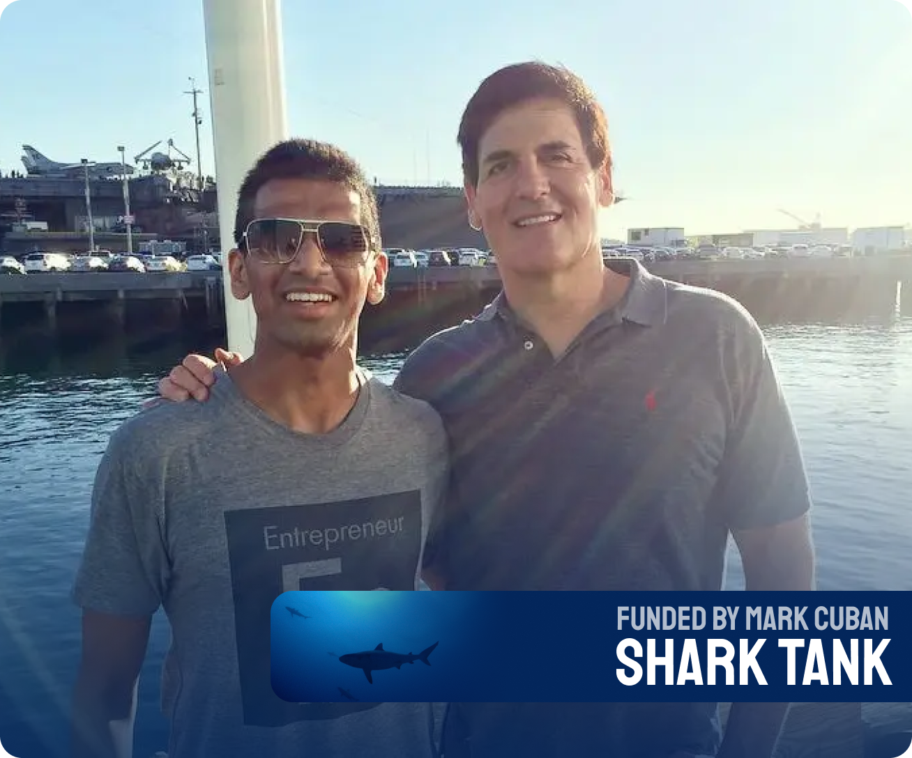 Shaan Patel with Mark Cuban from Shark Tank